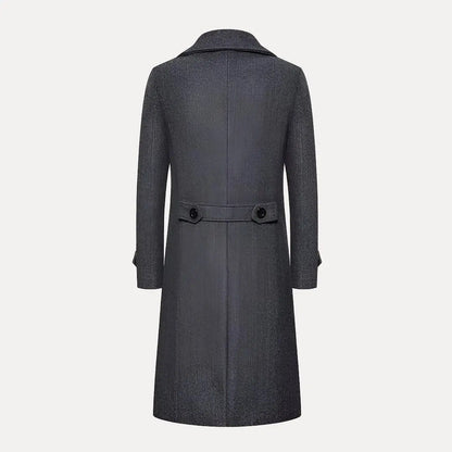 Men's Wool Double-Breasted Trench Coat