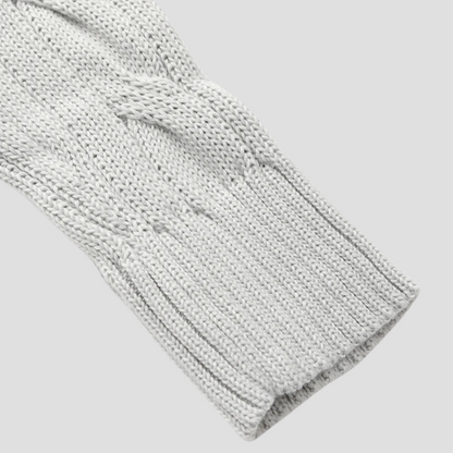 Thick Cable Knit Quarter Zip Sweater for Men
