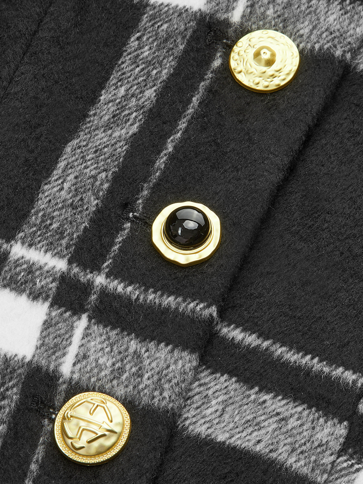 Classic Ladies Plaid Belted Trench Coat