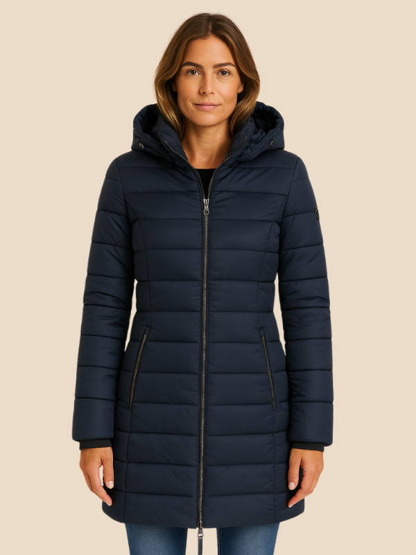 Warm Women's Hooded Parka Coat - OutfitLondon
