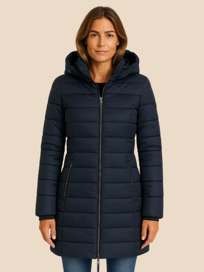 Warm Women's Hooded Parka Coat - OutfitLondon