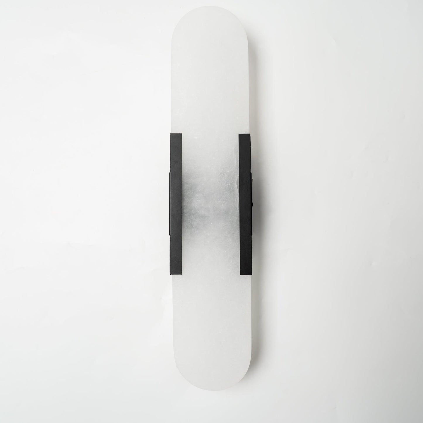 Elegant White Marble LED Wall Light 2 Pack