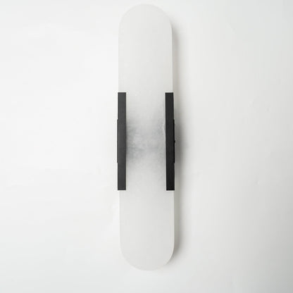 Elegant White Marble LED Wall Light 2 Pack