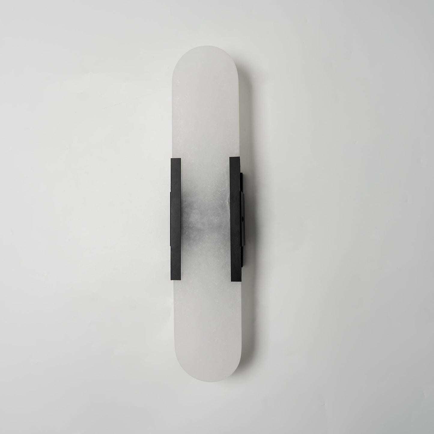 Elegant White Marble LED Wall Light 2 Pack