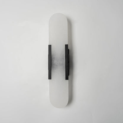 Elegant White Marble LED Wall Light 2 Pack