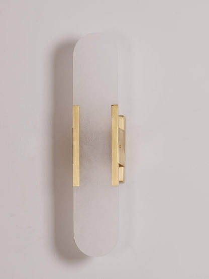 Elegant White Marble LED Wall Light 2 Pack