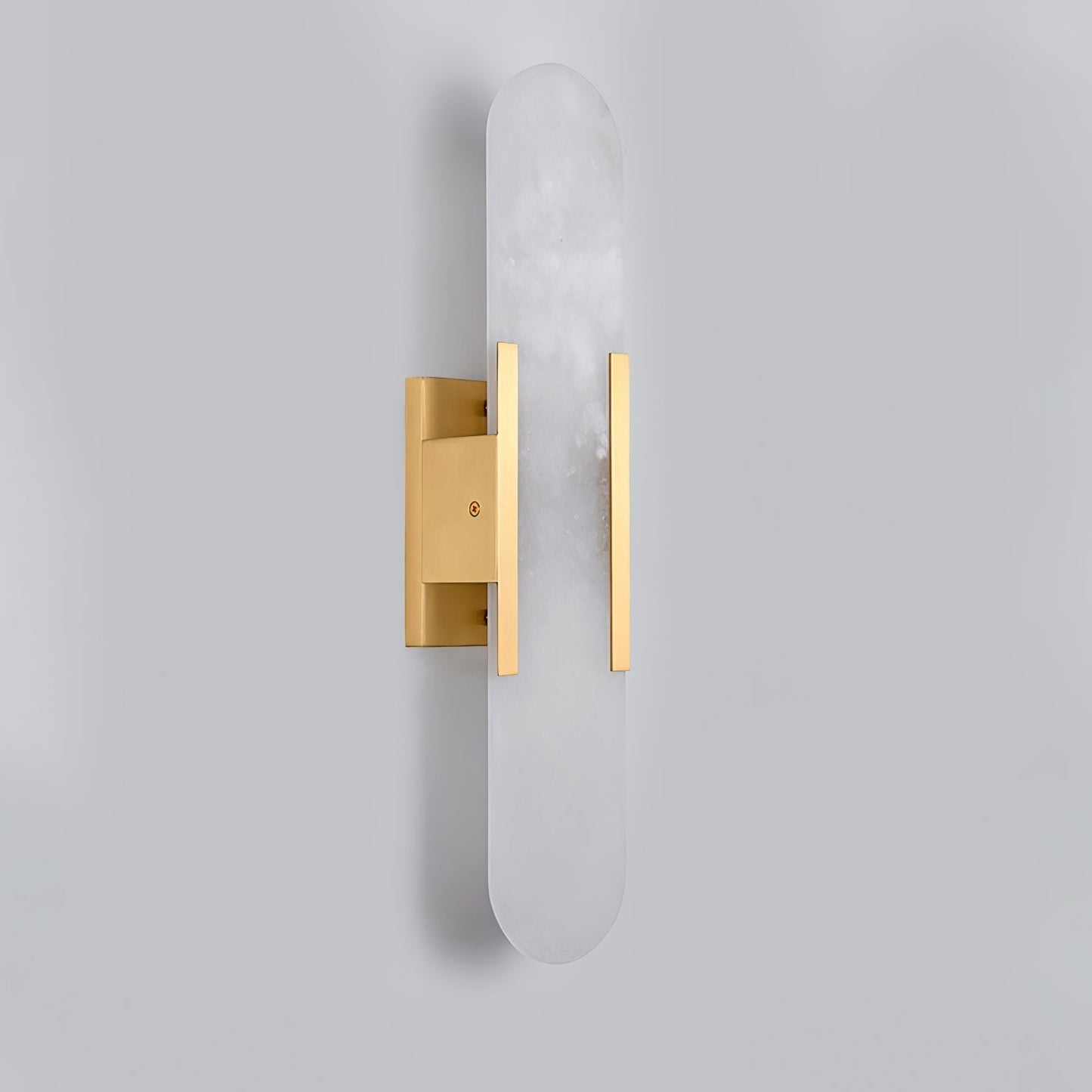 Elegant White Marble LED Wall Light 2 Pack