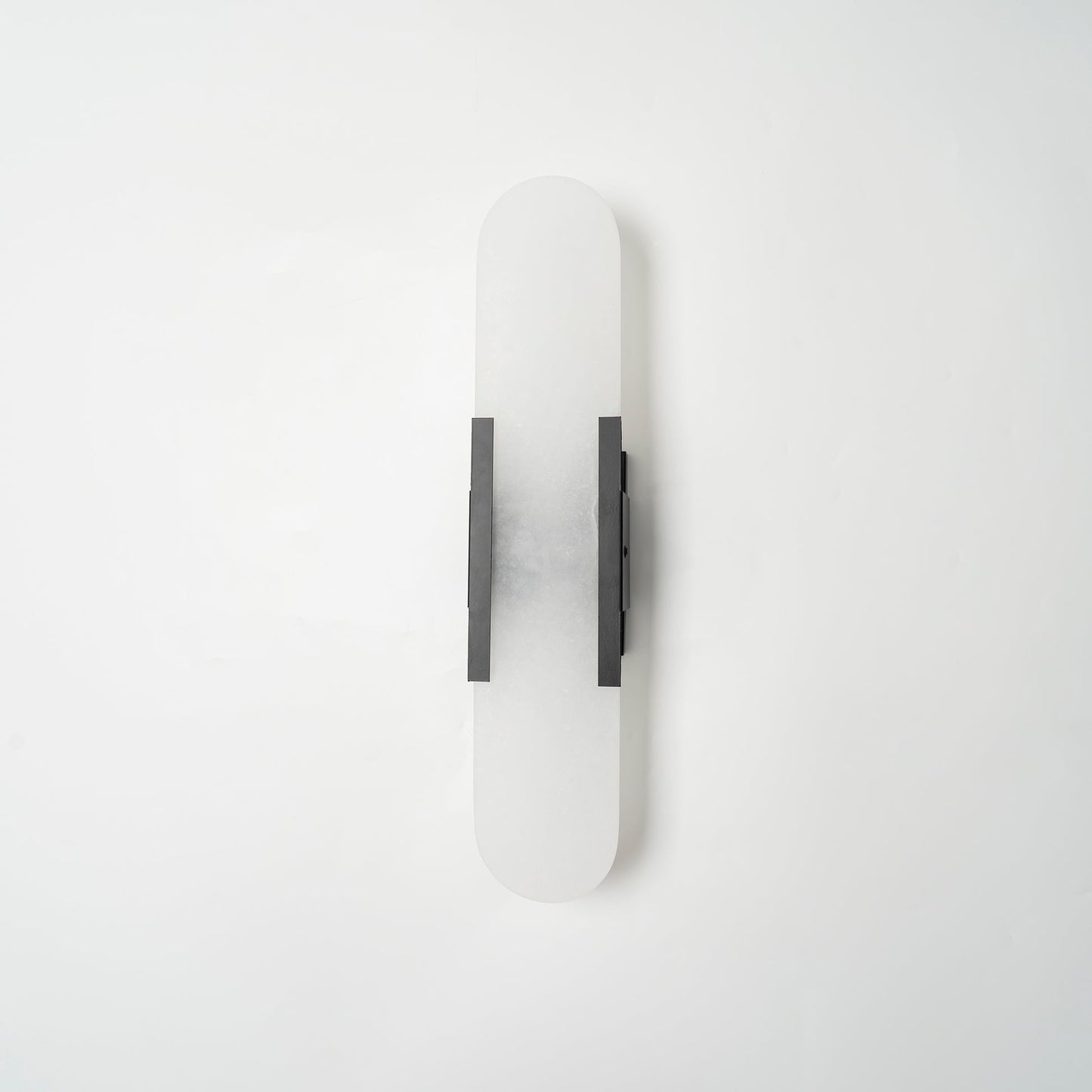 Elegant White Marble LED Wall Light 2 Pack