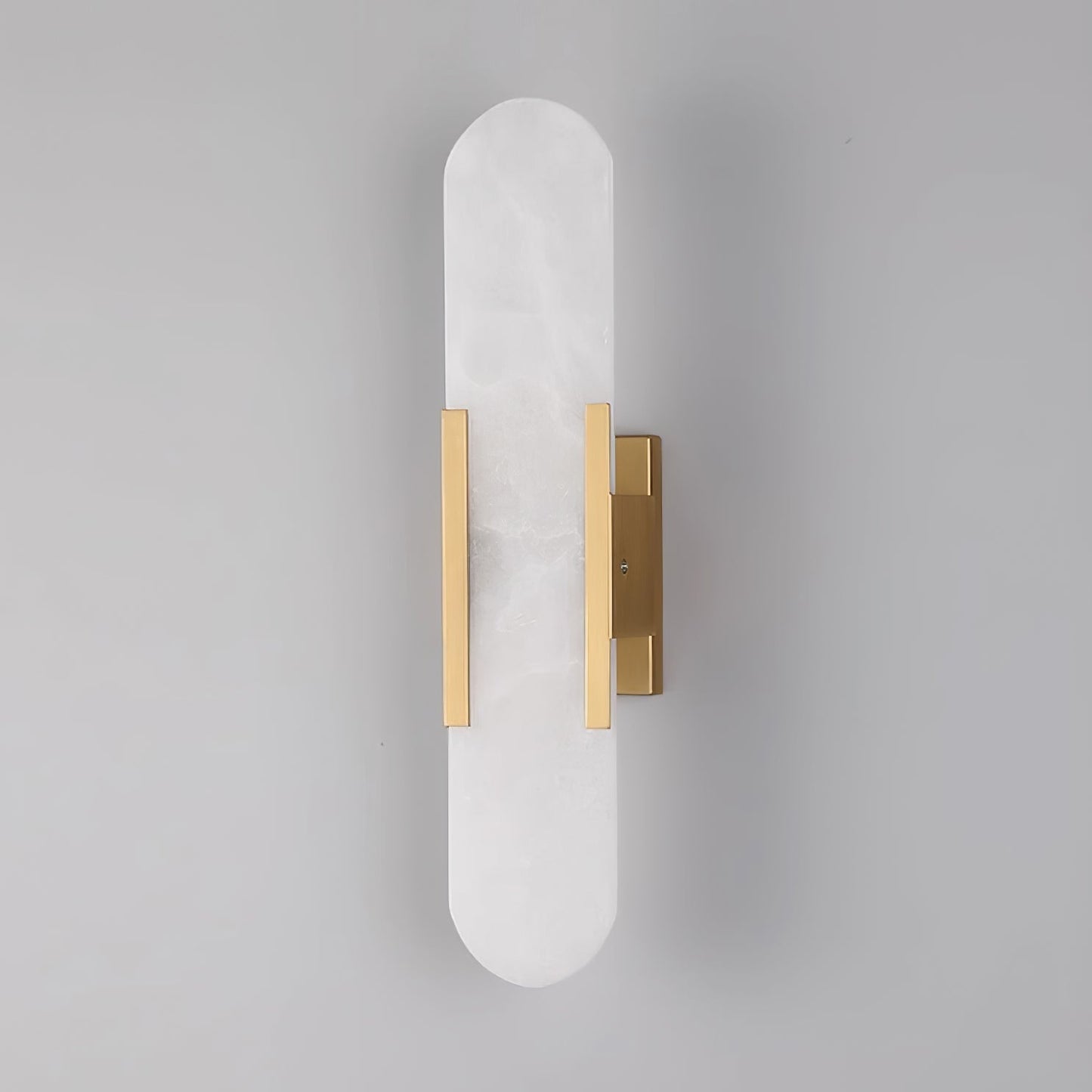 Elegant White Marble LED Wall Light 2 Pack