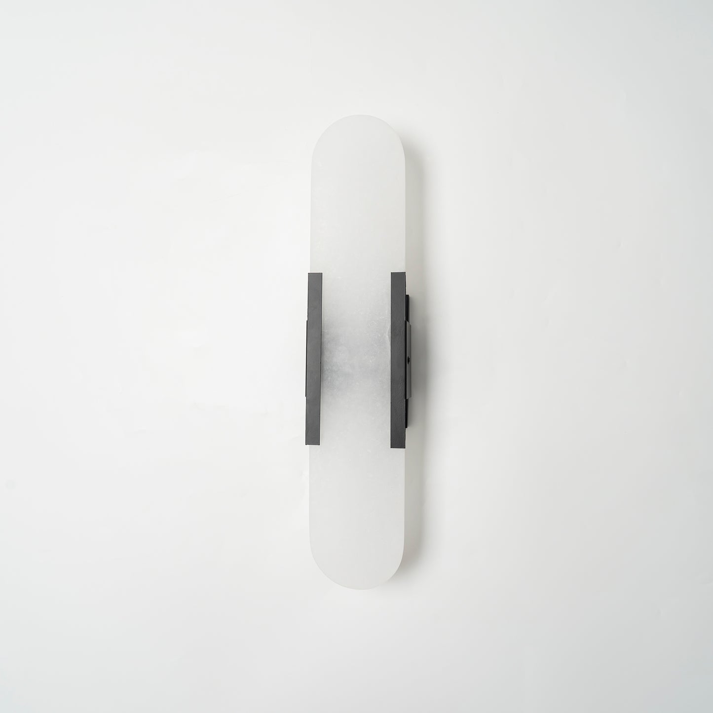 Elegant White Marble LED Wall Light 2 Pack