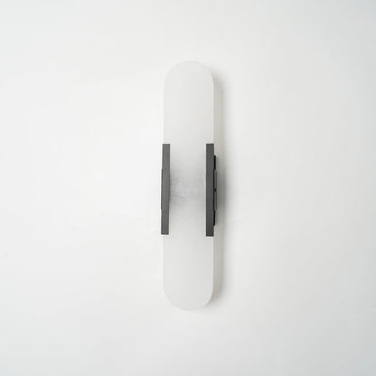 Elegant White Marble LED Wall Light 2 Pack
