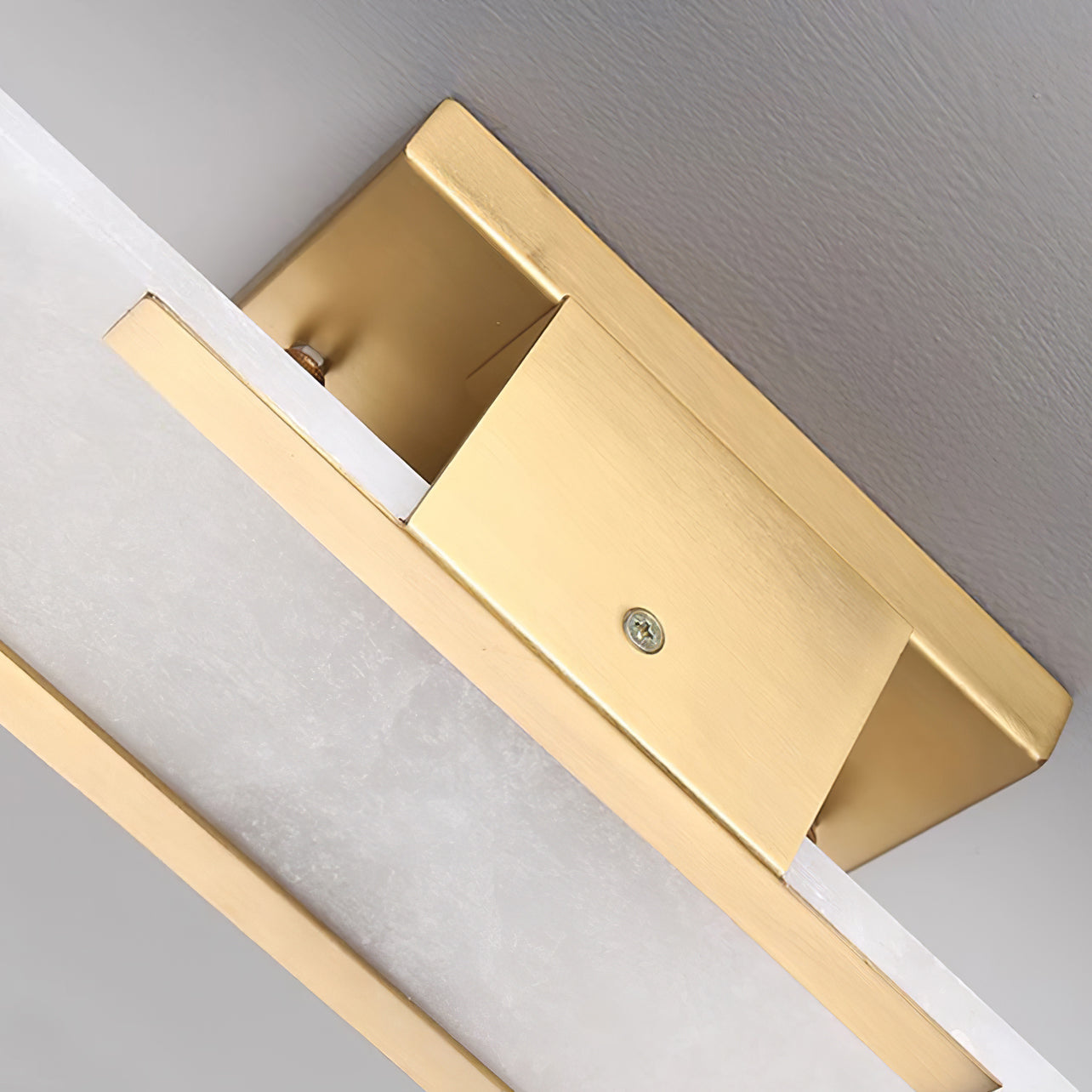 Elegant White Marble LED Wall Light 2 Pack