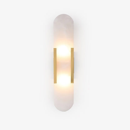 Elegant White Marble LED Wall Light 2 Pack - OutfitLondon