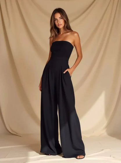 Women's Strapless Jumpsuit Minimalist Elegant Design