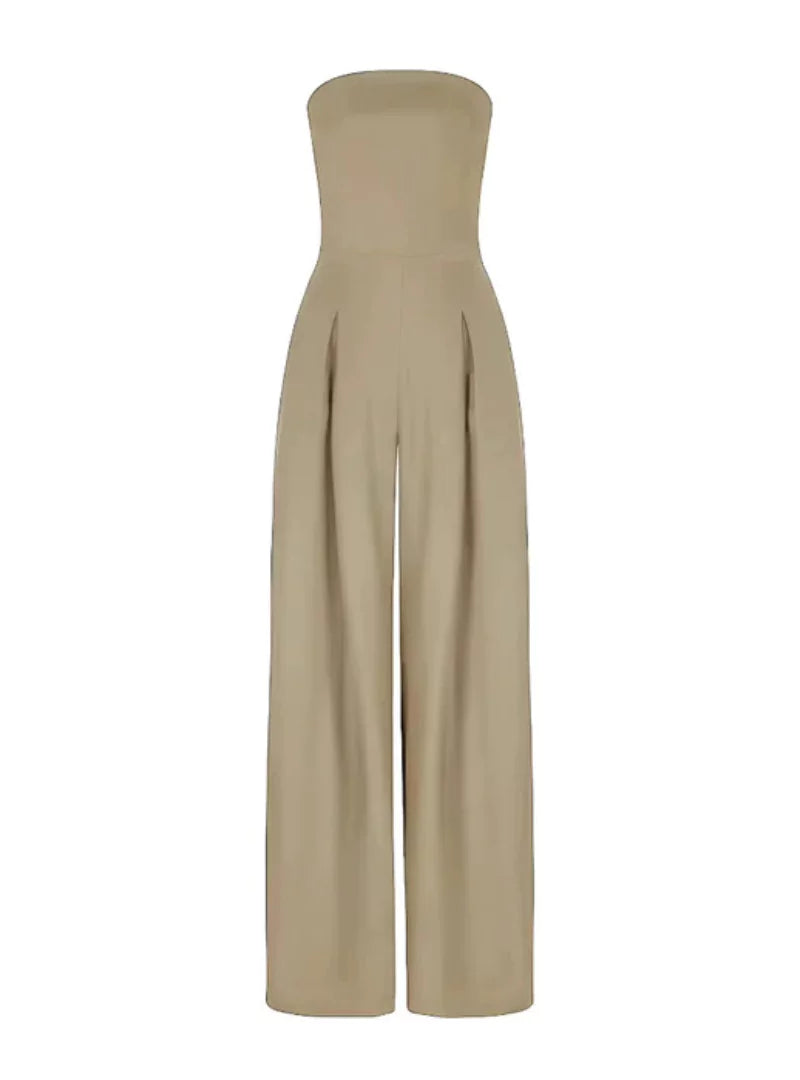 Women's Strapless Jumpsuit Minimalist Elegant Design