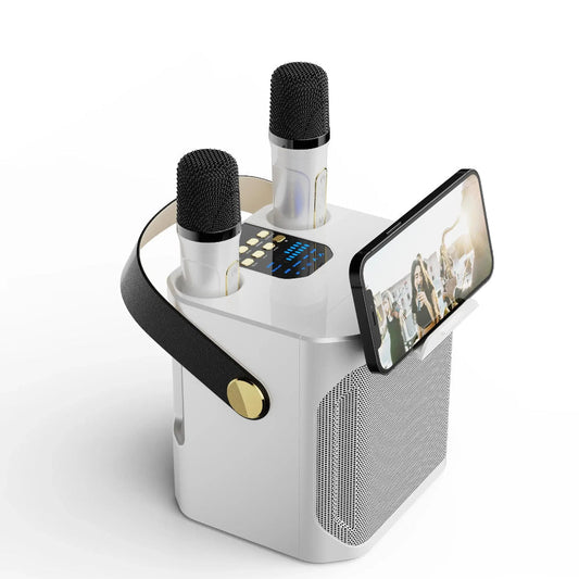 Portable Karaoke System with 360° Sound and Dual Mics - OutfitLondon