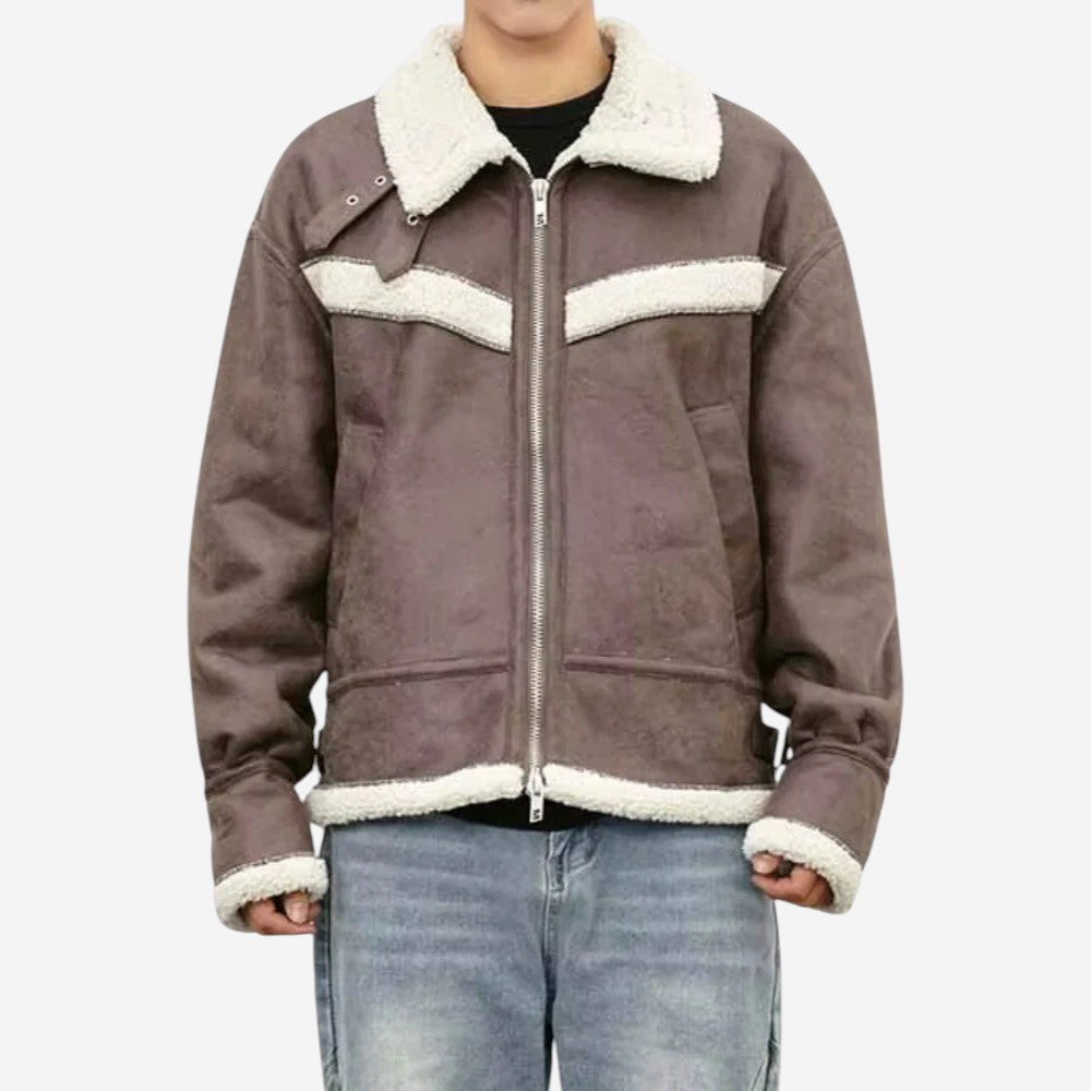 Faux Fur Lined Bomber Jacket - OutfitLondon