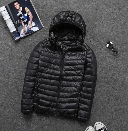 Men's Lightweight Hooded Jacket: Slim and Water Resistant