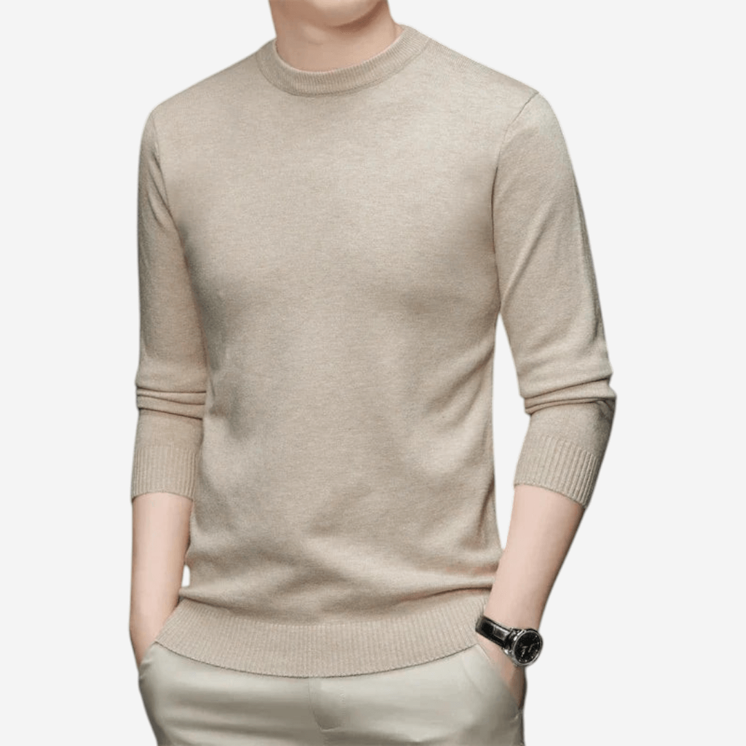 Fitted Crew Neck Jumper