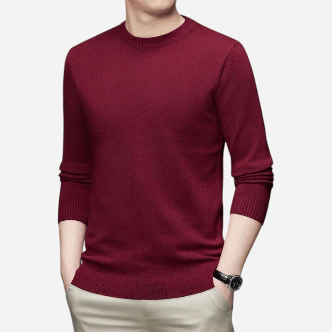 Fitted Crew Neck Jumper