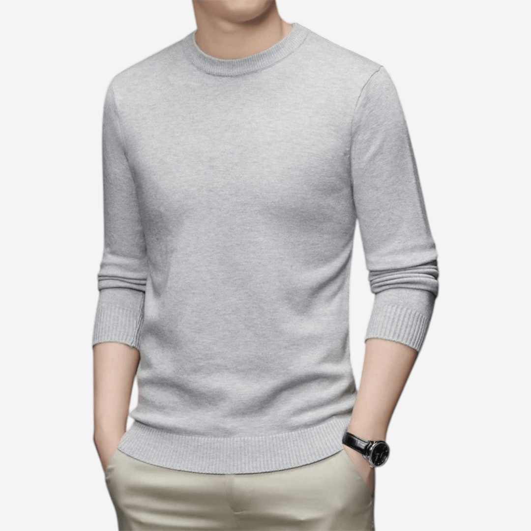 Fitted Crew Neck Jumper - OutfitLondon