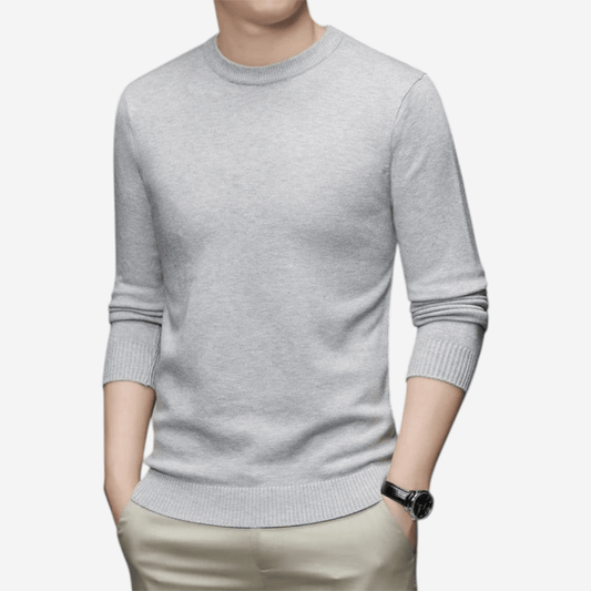 Fitted Crew Neck Jumper - OutfitLondon