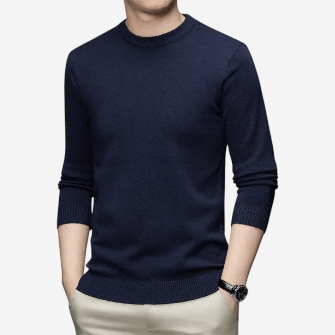 Fitted Crew Neck Jumper