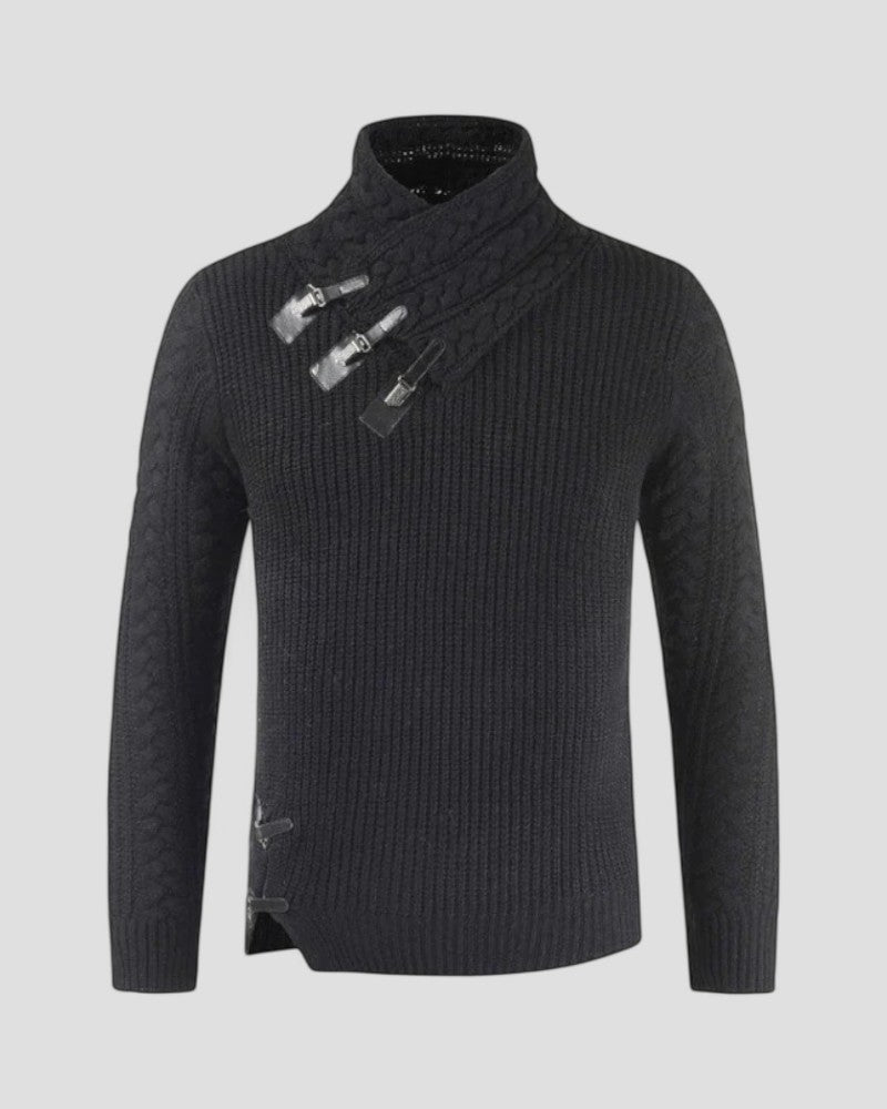 Warm Crew Neck Men's Knit Sweater - OutfitLondon