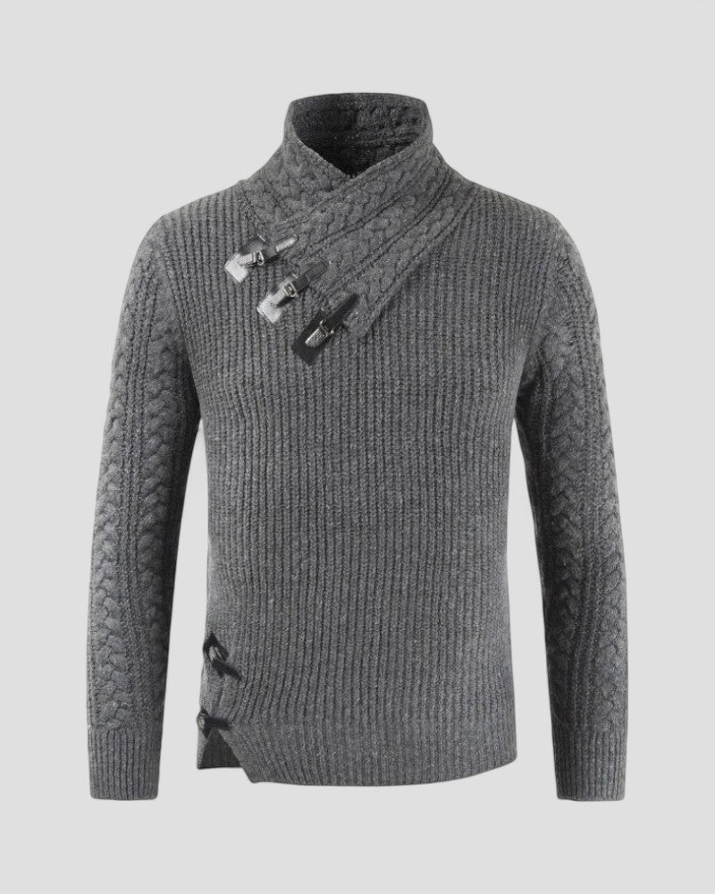 Warm Crew Neck Men's Knit Sweater