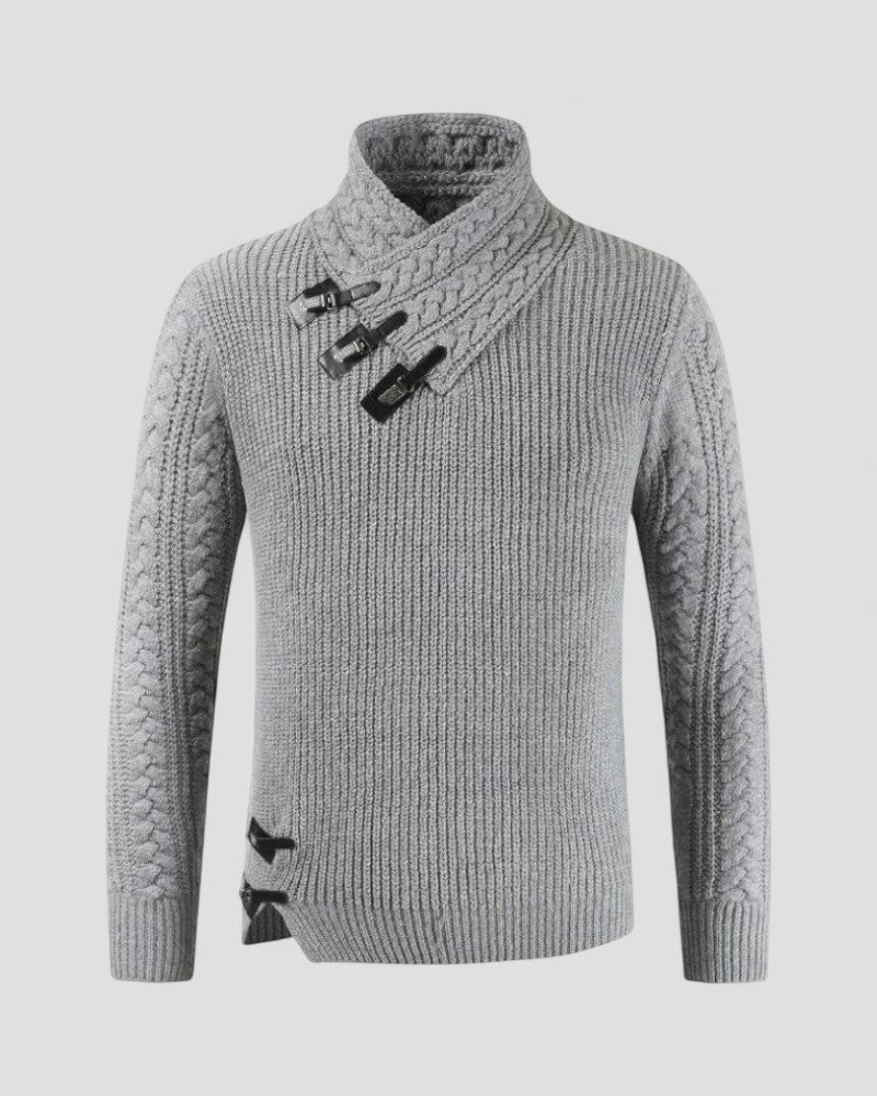 Warm Crew Neck Men's Knit Sweater