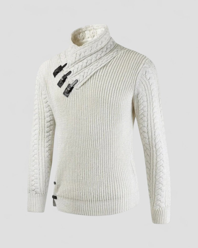 Warm Crew Neck Men's Knit Sweater