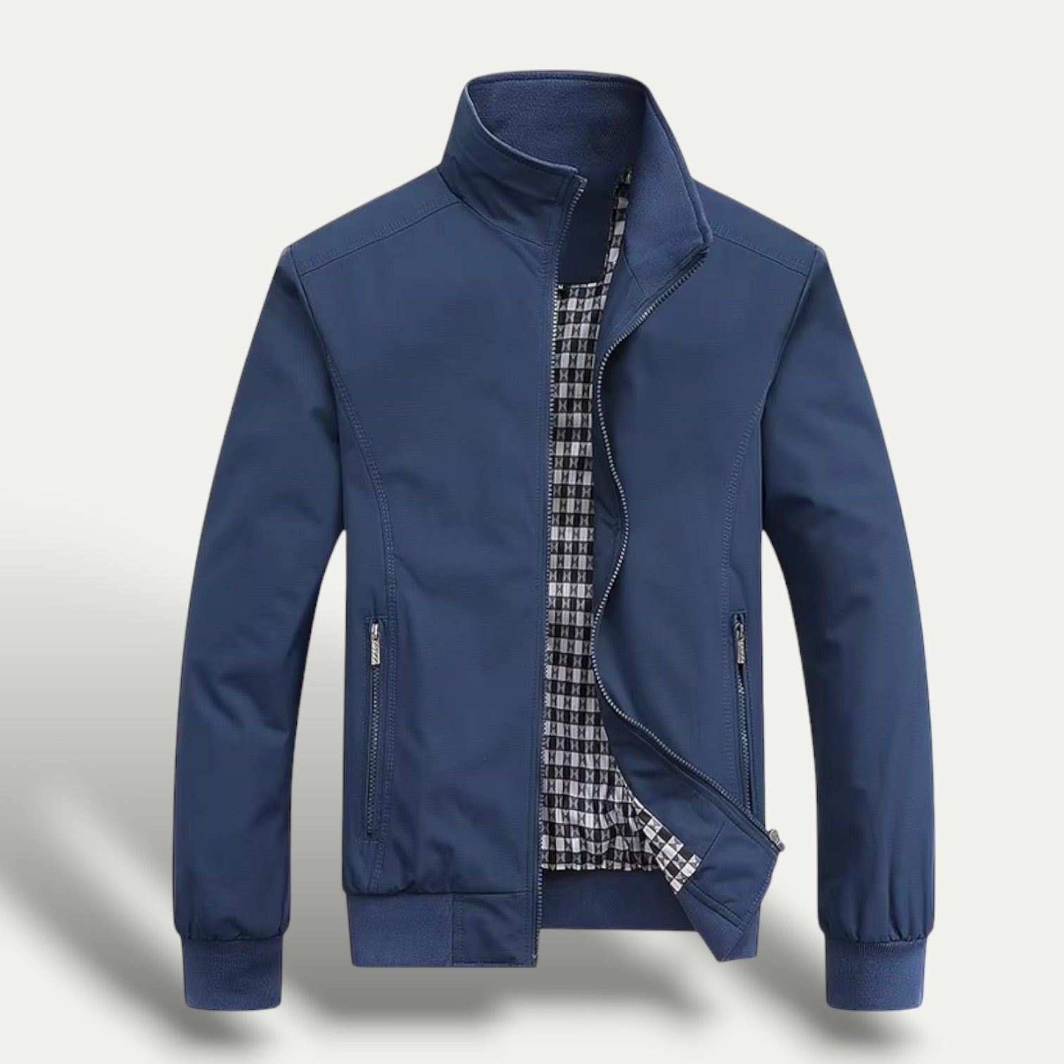 Classic Plaid Zip Up Mens Jacket - OutfitLondon