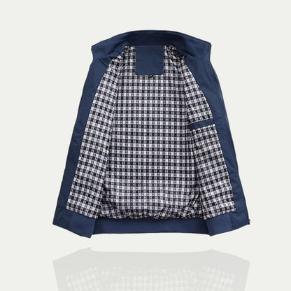 Classic Plaid Zip Up Mens Jacket