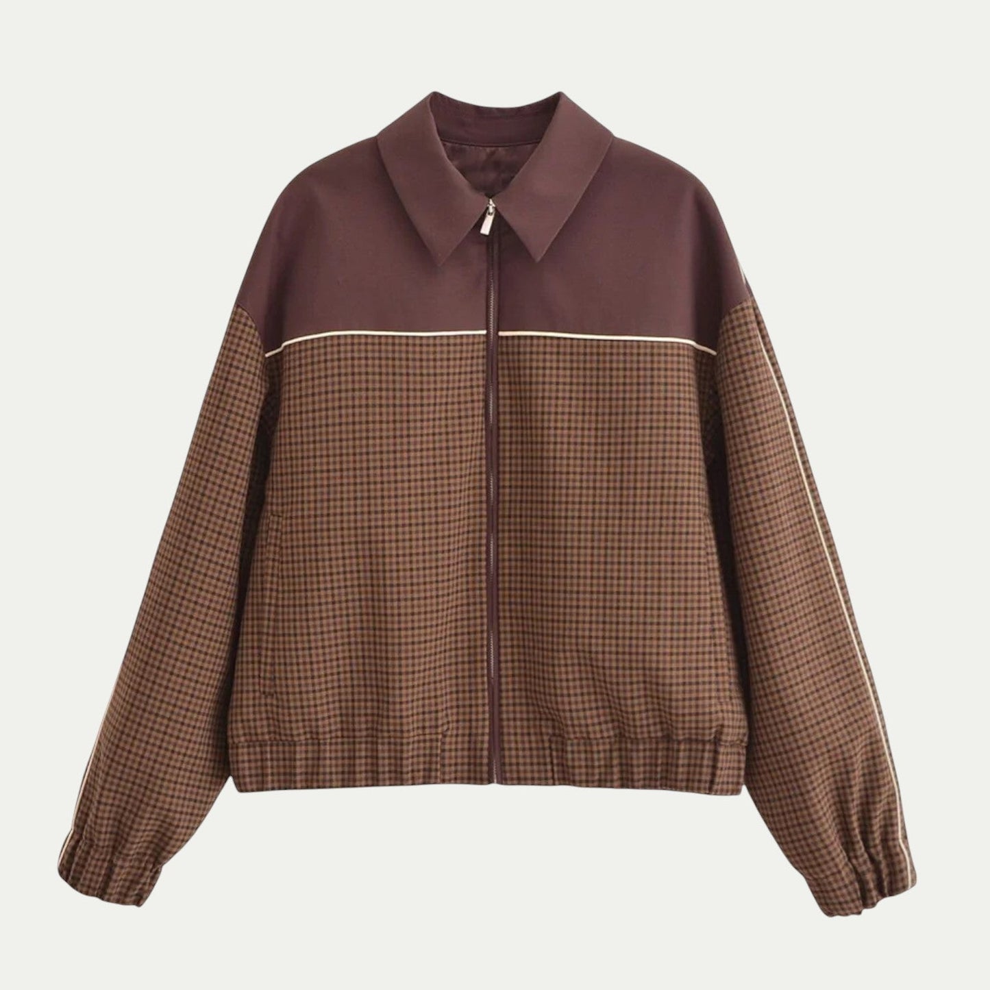 Classic Mens Houndstooth Bomber Jacket - OutfitLondon