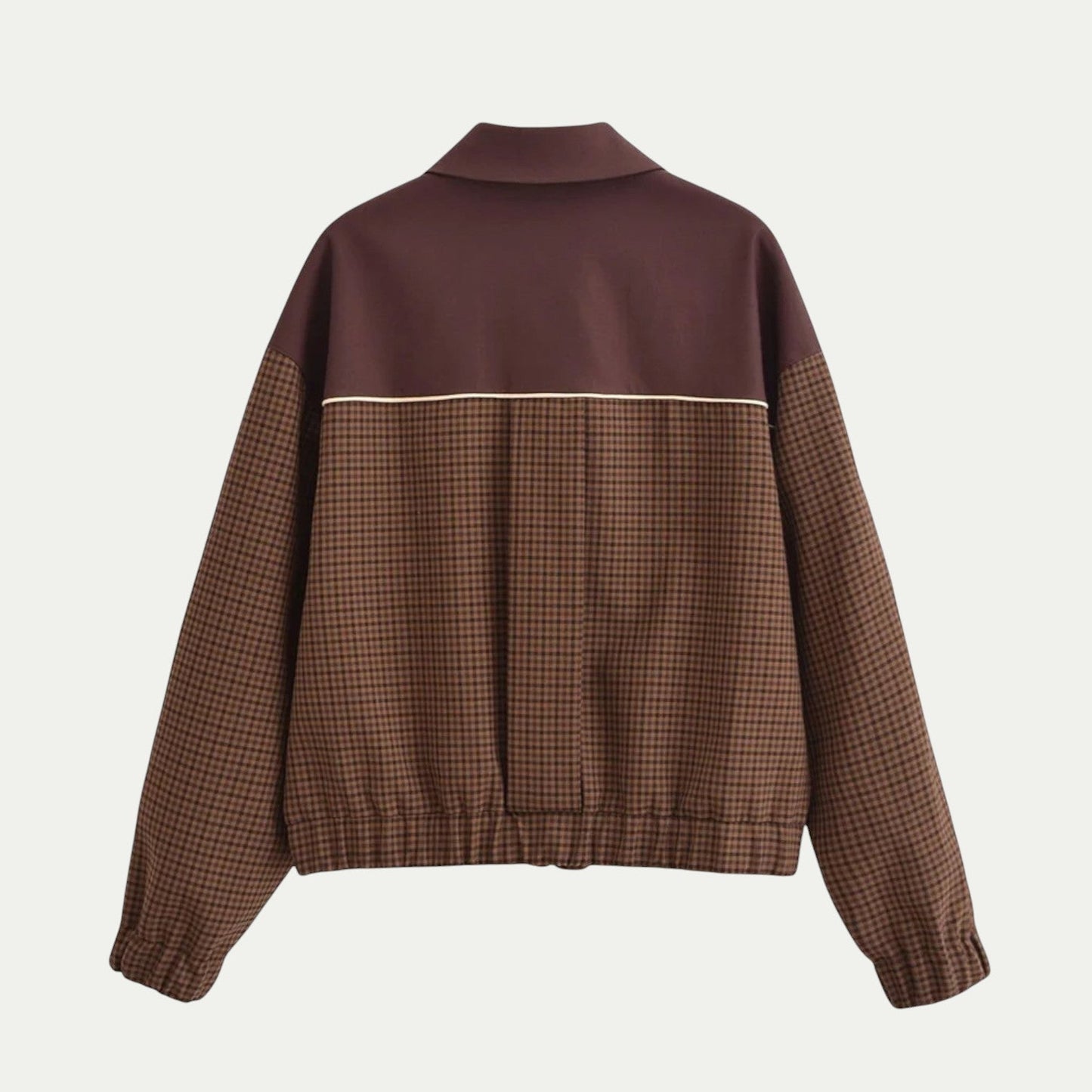 Classic Mens Houndstooth Bomber Jacket