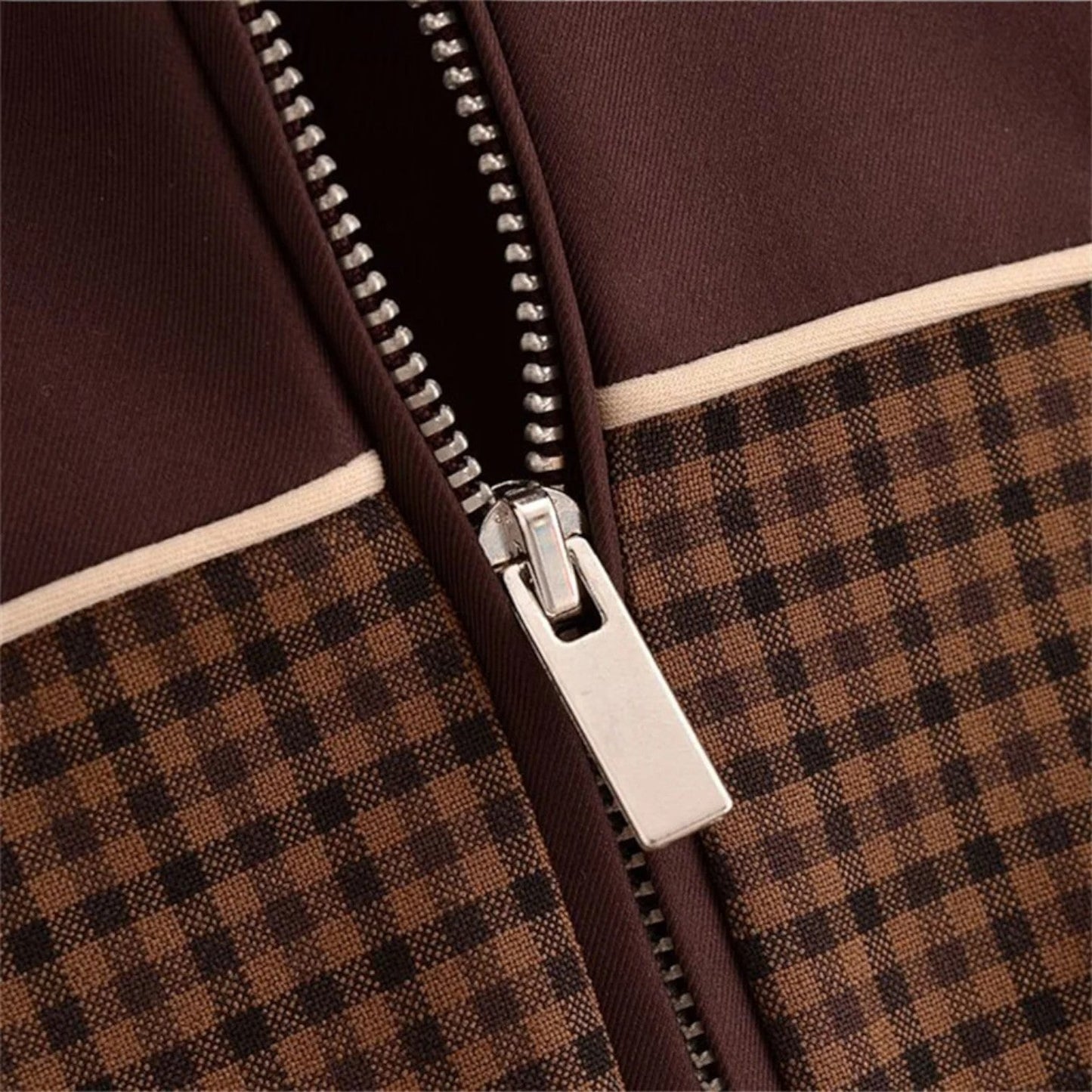 Classic Mens Houndstooth Bomber Jacket