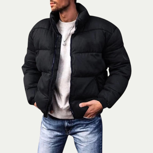 Men's Short Fitted Down Jacket - OutfitLondon