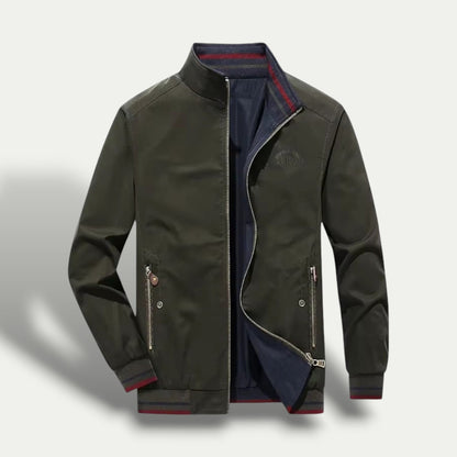 Men's Slim Fit Stripe Collar Jacket - OutfitLondon