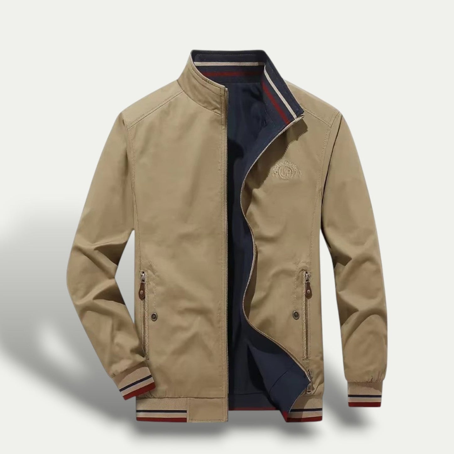 Men's Slim Fit Stripe Collar Jacket