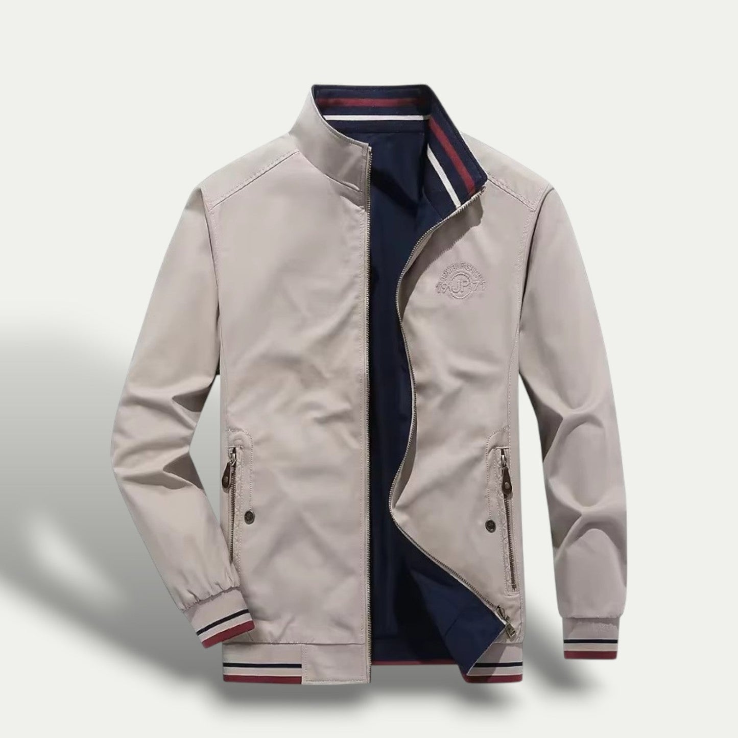 Men's Slim Fit Stripe Collar Jacket