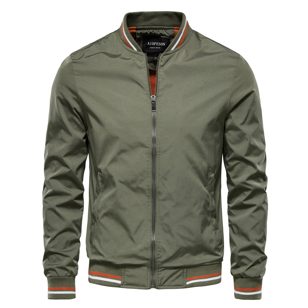 Vintage Leather Bomber Jacket Men