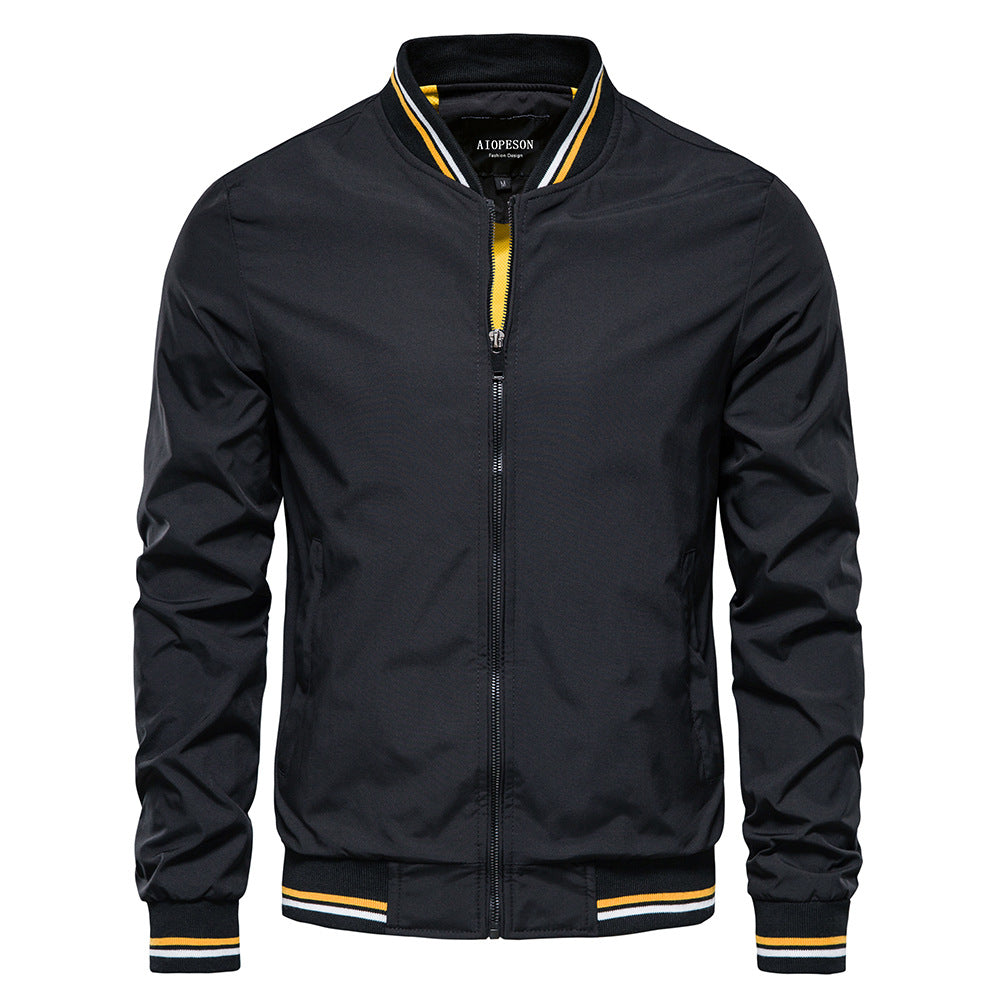 Vintage Leather Bomber Jacket Men