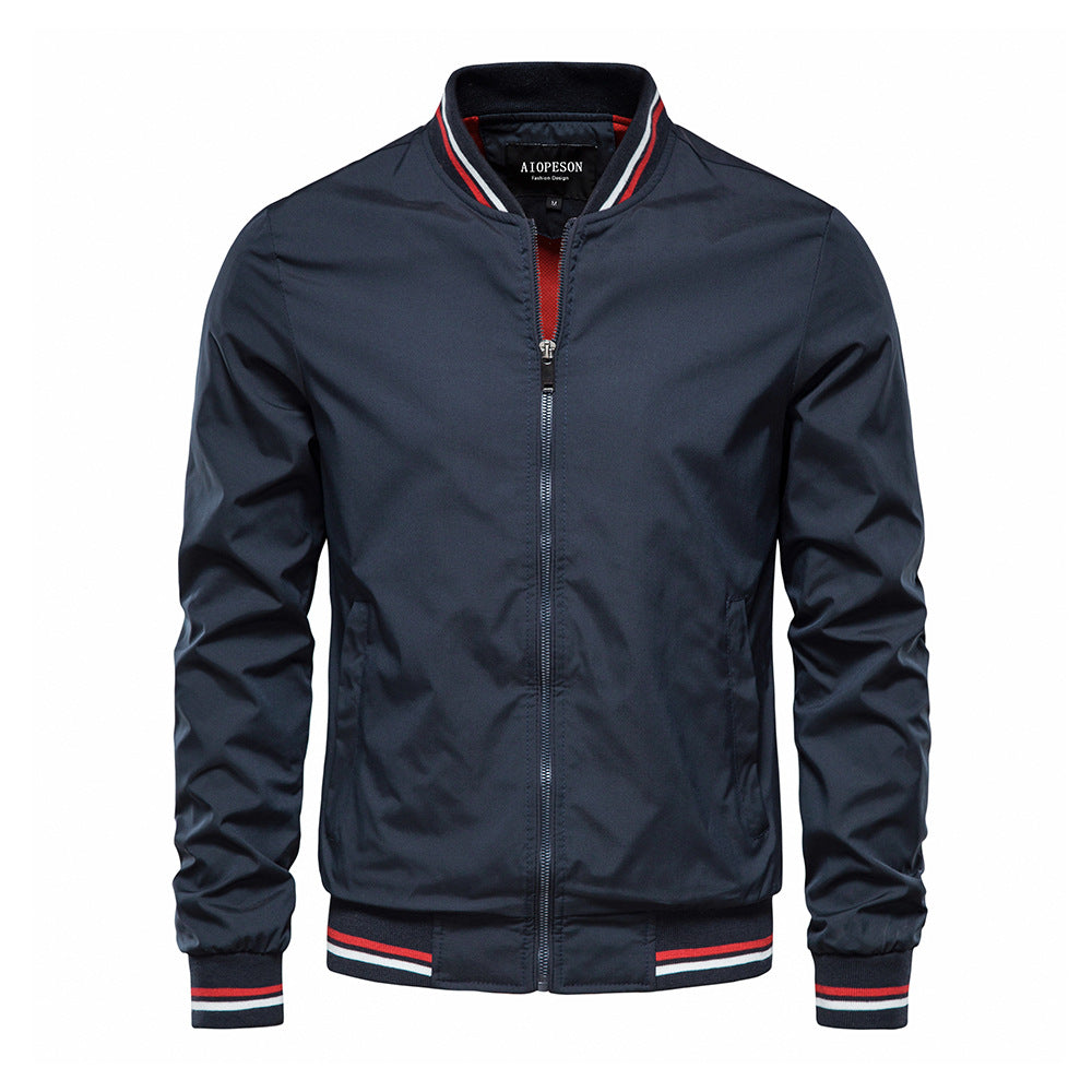 Vintage Leather Bomber Jacket Men