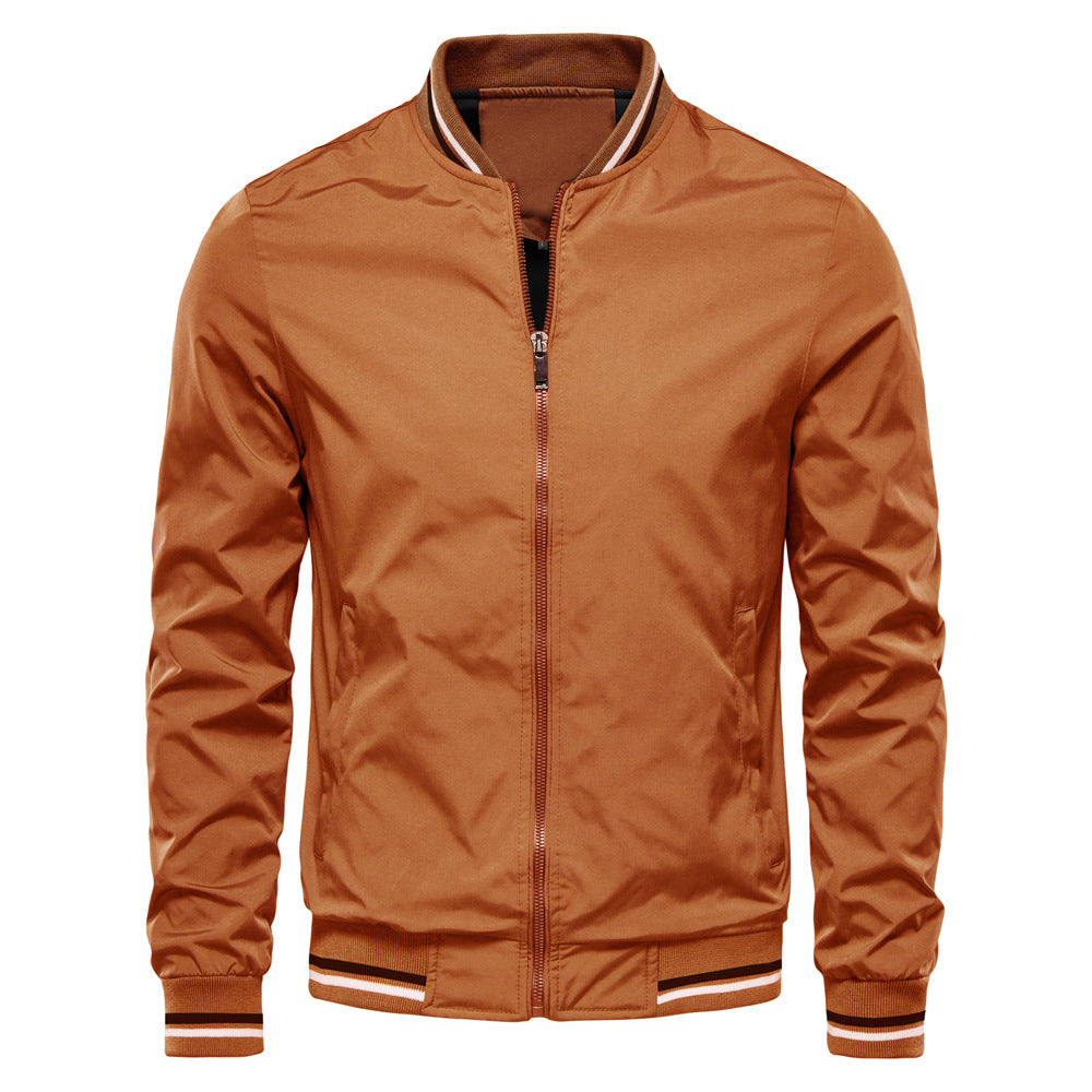 Vintage Leather Bomber Jacket Men