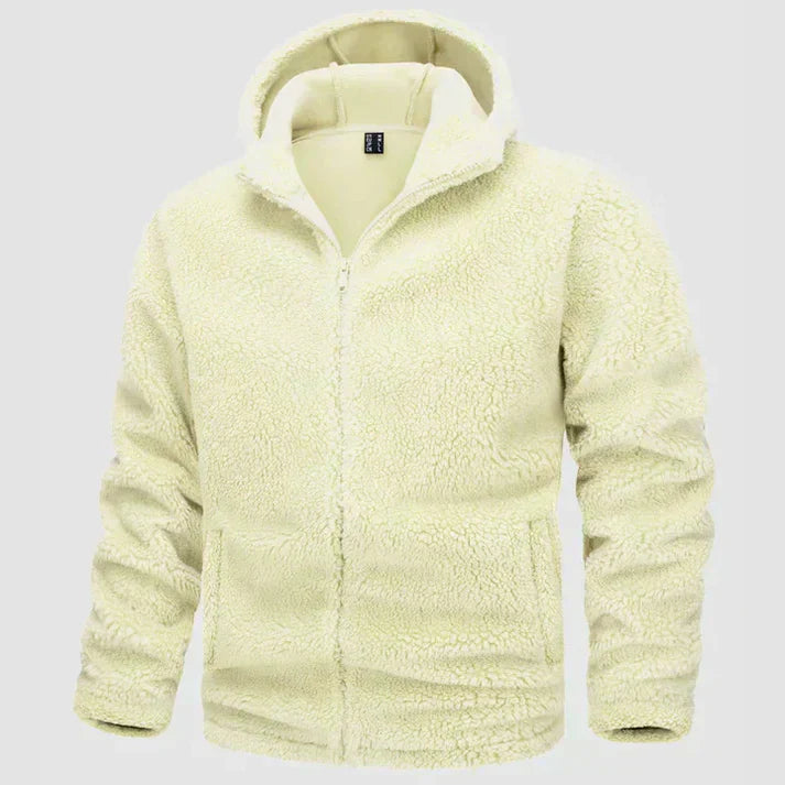 Warm Mens Hooded Fleece Coat