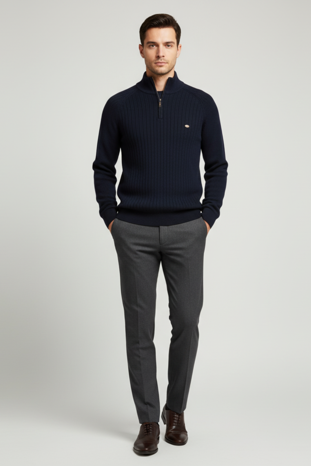 Regular Fit Crew Neck Sweater - OutfitLondon