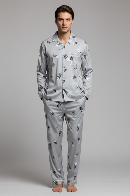 Soft Men's Long Sleeve Pajama Set - OutfitLondon