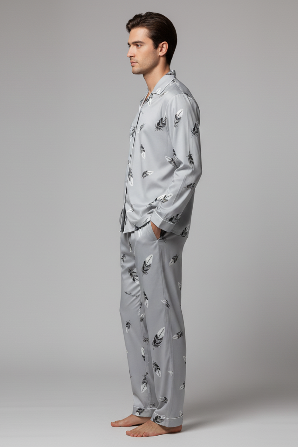 Soft Men's Long Sleeve Pajama Set