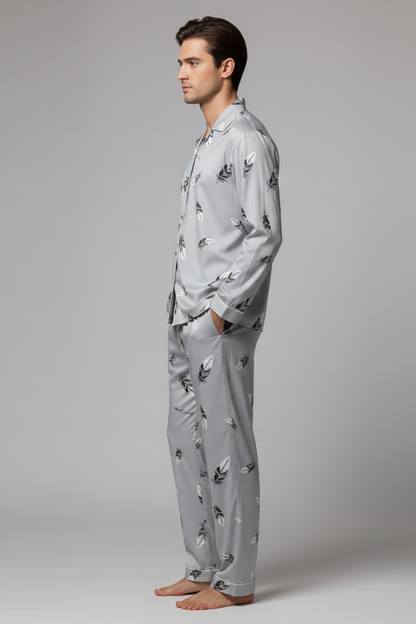 Soft Men's Long Sleeve Pajama Set