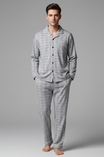Soft Men's Long Sleeve Pajama Set
